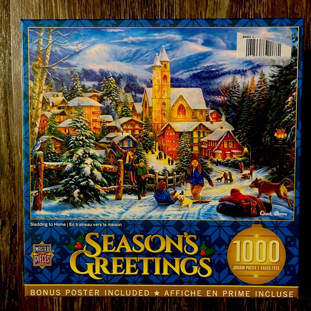 MasterPieces 1000 Piece Christmas Jigsaw Puzzle - Sledding to Home 🧩